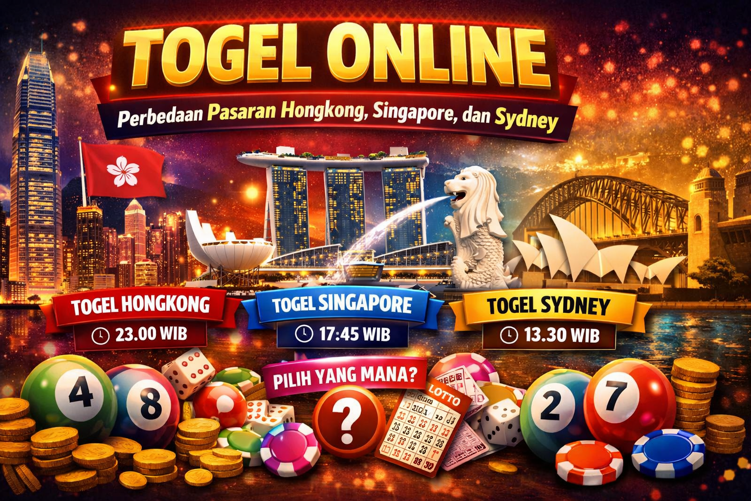 Togel Online: Perbedaan Pasaran Hongkong, Singapore, dan Sydney